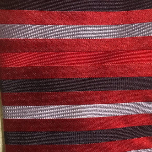 TOMMY HILFIGER Red Striped 58" Silk Necktie - Picture 7 of 10